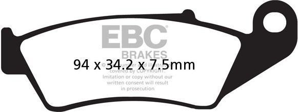 EBCブレーキ MXS オフロード Raceシンタリング パッド フロント左側用 | MXS185