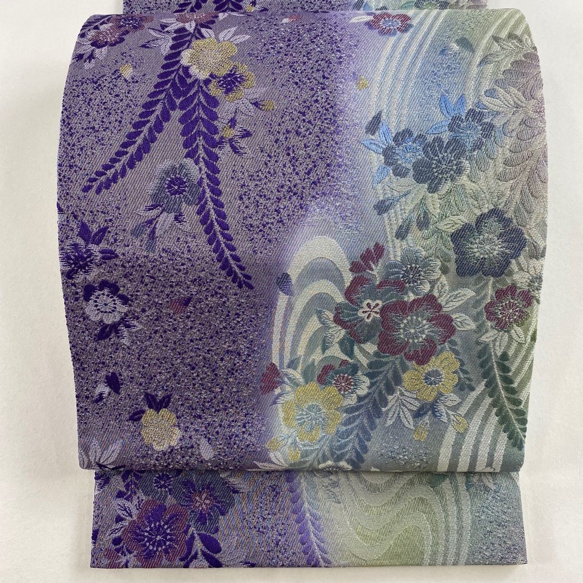 袋帯 美品 秀品 草花 金銀糸 紫 全通 正絹 【中古】 - メルカリ