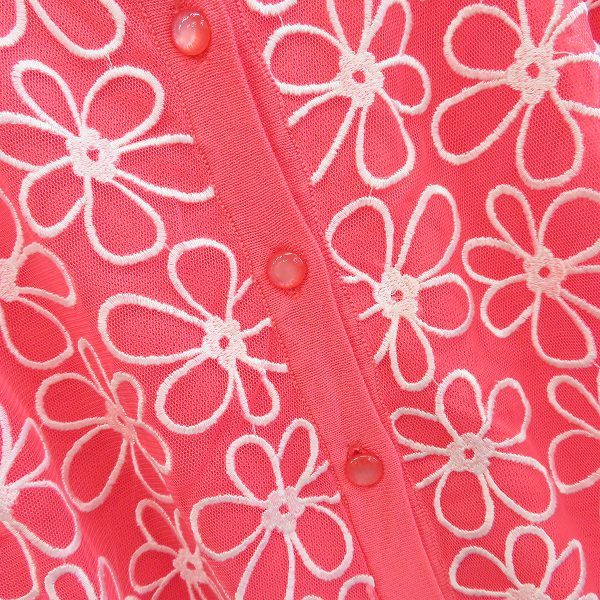 #snc ギャラリービスコンティ GALLERY VISCONTI カーディガン 2 紺 白 半袖 ニット 刺繍 花模様 レディース [914418] ギャラリービスコンティ #anc GALLERYVISCONTI カーディガン 2