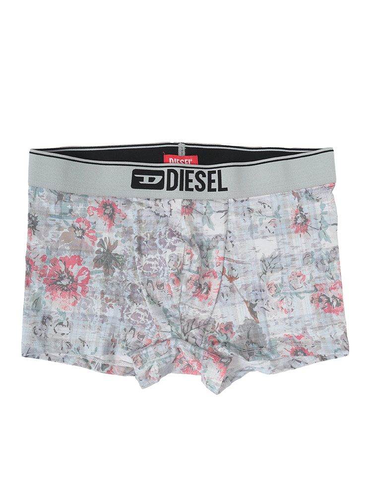 DIESEL (ディーゼル) フラワーu0026チェック 総柄 ボクサーパンツ DAMIEN DSA177630LHBH グレー