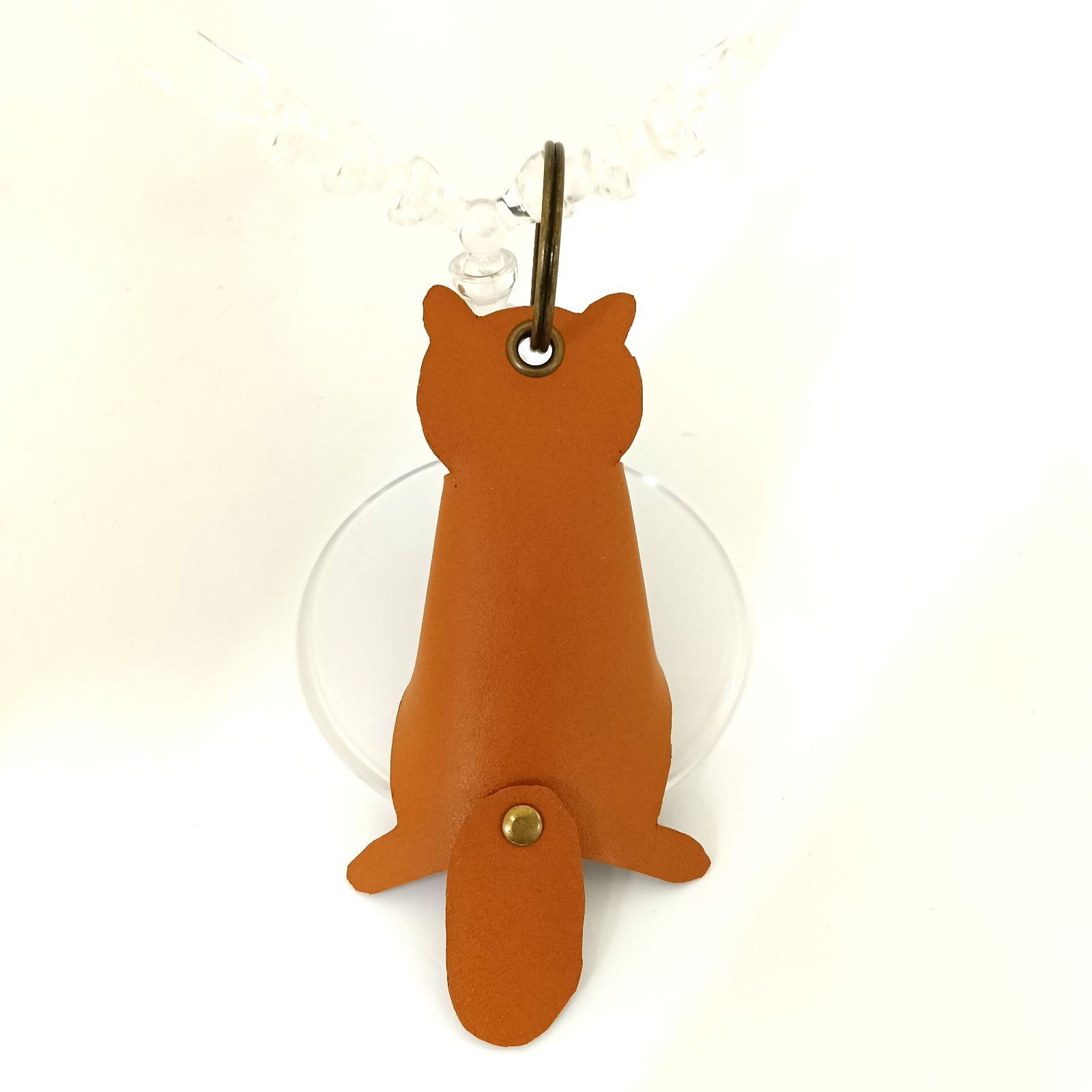 本革 ムササビ キーケース キャメル キーホルダー レザークラフト