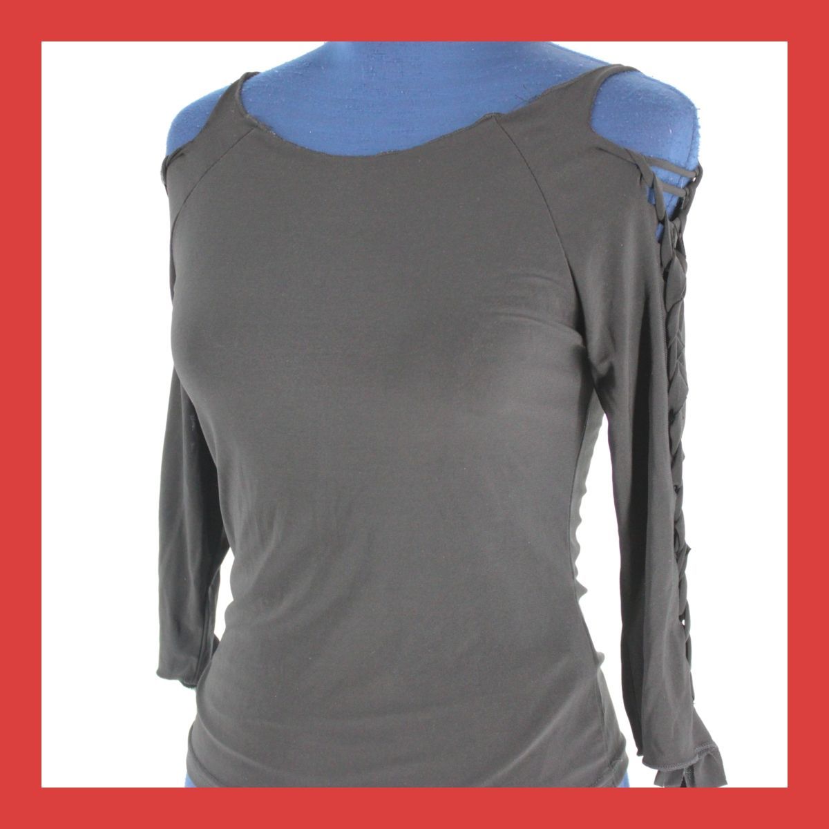 【美品 社交ダンス衣装】トップス パーティー レッスン leirena レイリーナ 黒 ブラック 長袖 無地 シンプル 肩だし オフショル 社交ダンス 衣装 トップス サイズ  伸縮性 クラシックブラック 