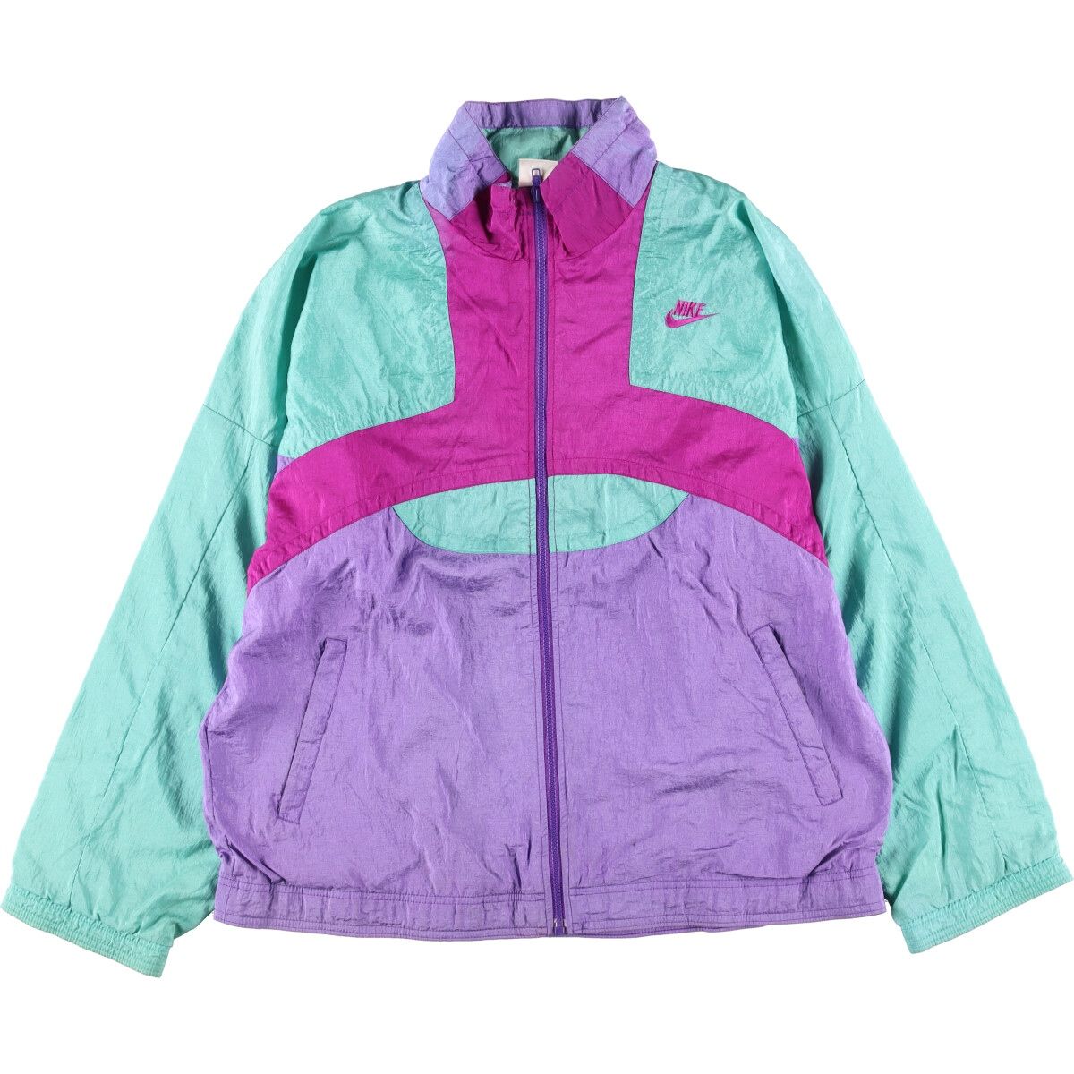 古着 90年代 ナイキ NIKE 銀タグ ナイロンジャケット メンズXL 