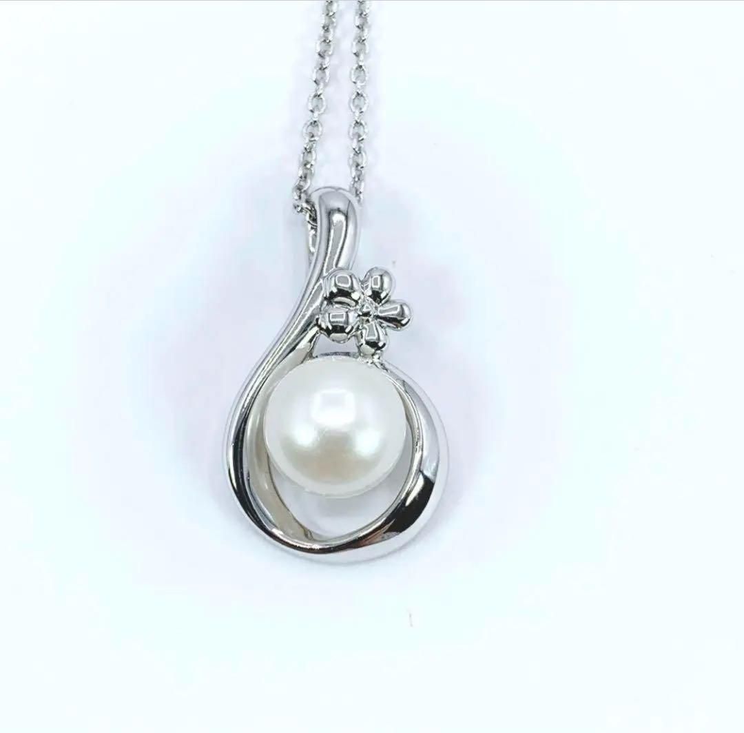 TASAKI タサキ シルバー ネックレス 本真珠 パール 7.6mm - メルカリ