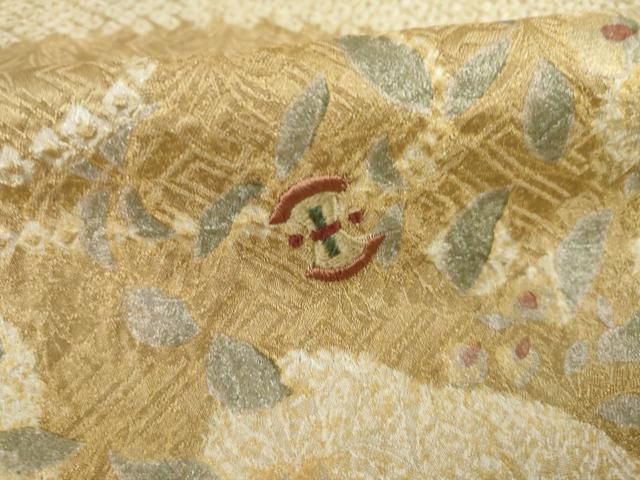 平和屋着物○訪問着 辻が花 絞り 刺繍 流水花文 金彩 正絹 逸品 AAAT2236ck