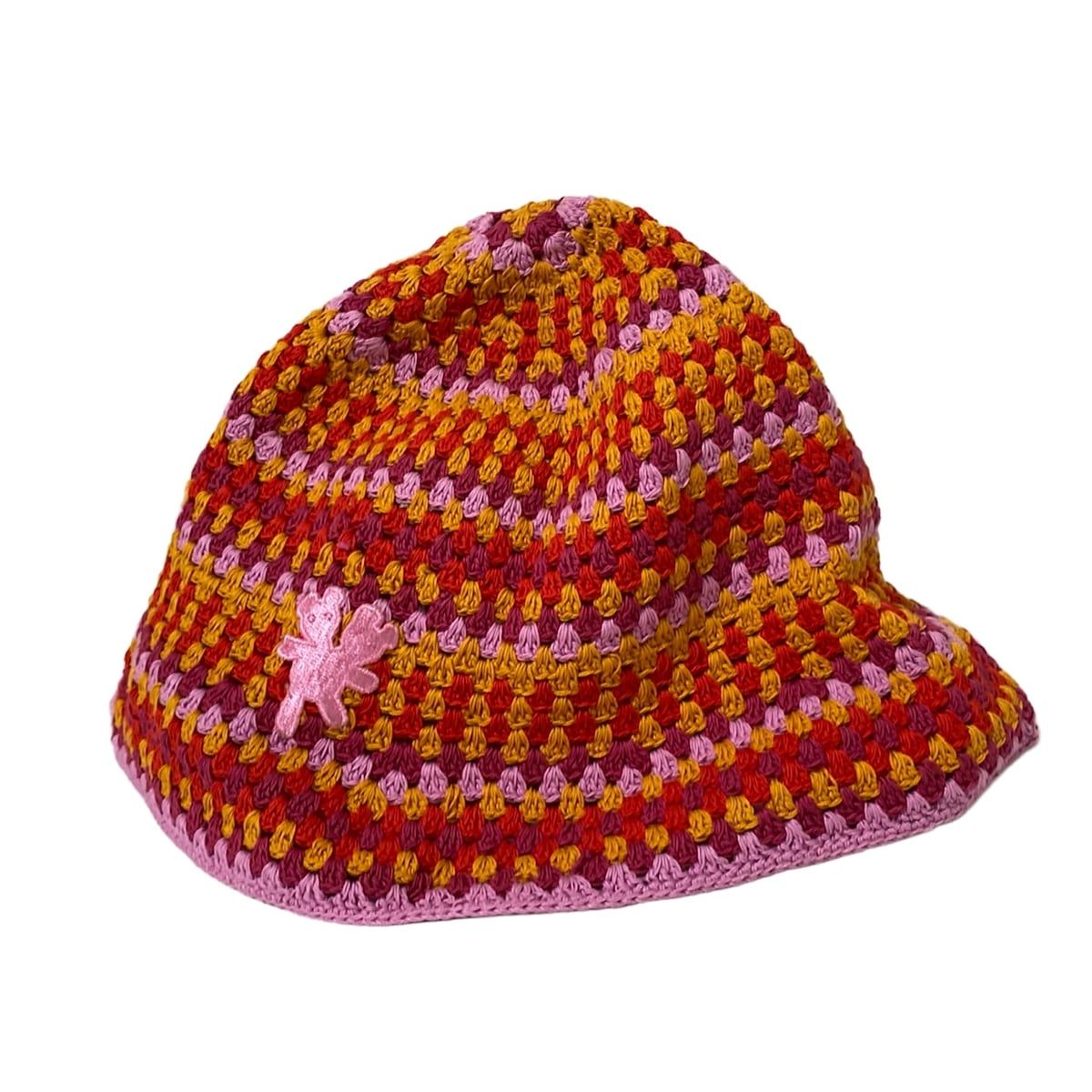 heaven BY MARC JACOBS ヘブンバイマークジェイコブス ハット - ダークイエロー×レッド×マルチ コットン