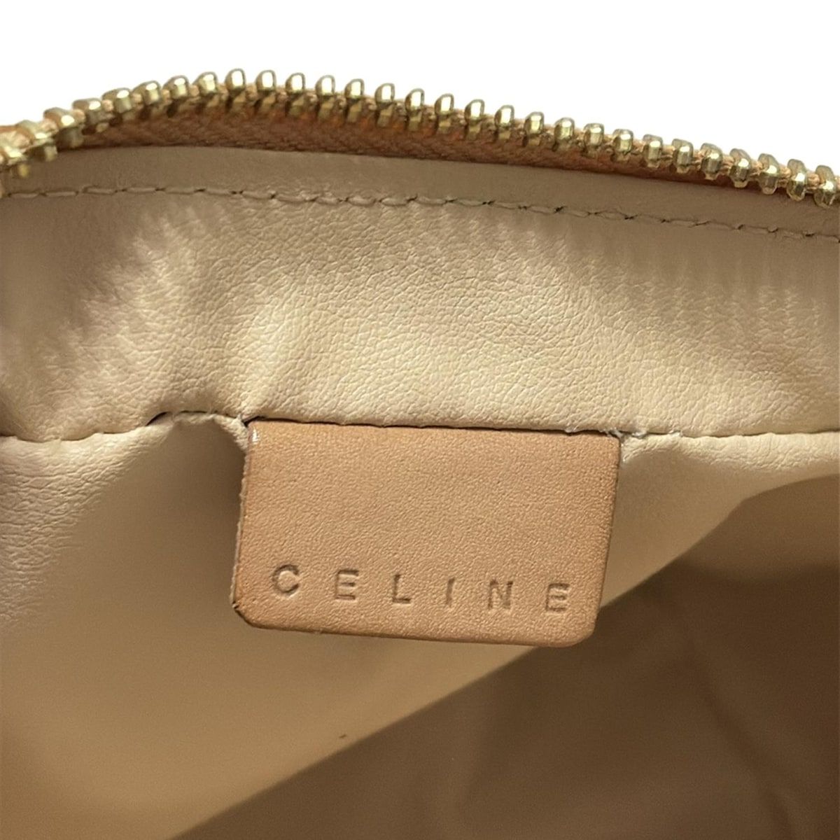 セリーヌ オールドセリーヌ マカダム 巾着 アクセサリーポーチ/ブラウン CELINE セリーヌ マカダム 巾着 ミニバッグ ショルダーバッグ