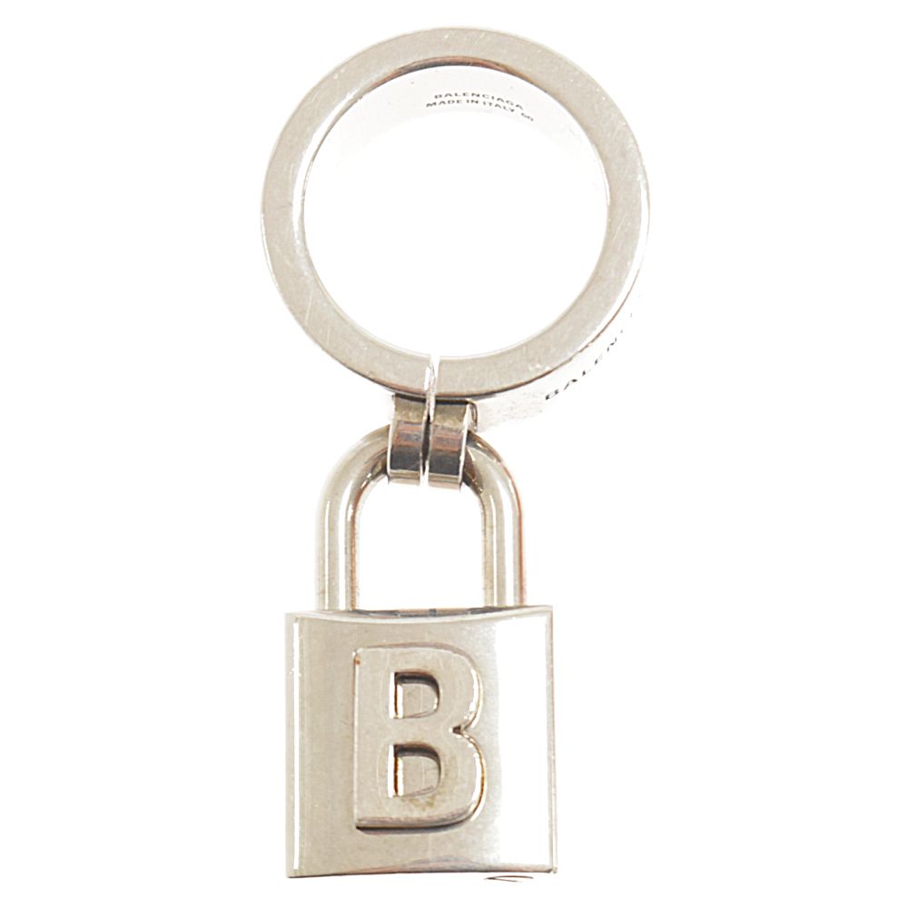 BALENCIAGA バレンシアガ Blogo Bロゴ 南京錠リング シルバー BALENCIAGA (バレンシアガ) Blogo Bロゴ 南京錠リング シルバー - メルカリ