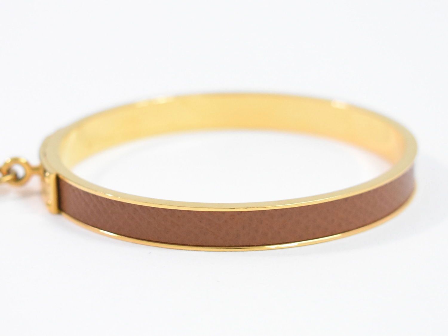 本物 エルメス HERMES ケリー バングル ブレスレット GP ゴールド  