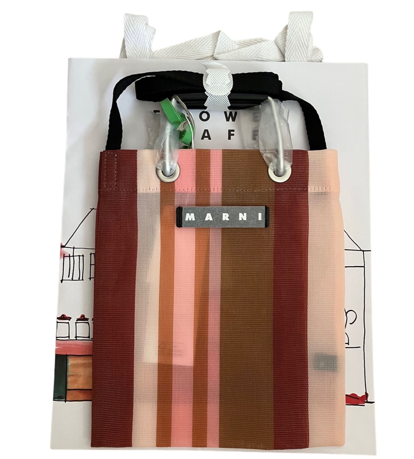 MARNI ストライプミニショルダーバッグ ブルエッテ 新品 マルニ