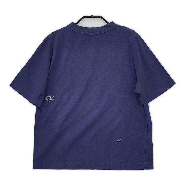 45rpm 45R 半袖Tシャツ 刺繍ロゴ付き 45R/45rpm anuenue ロゴ 刺繍 半袖Tシャツ カットソー ネイビー