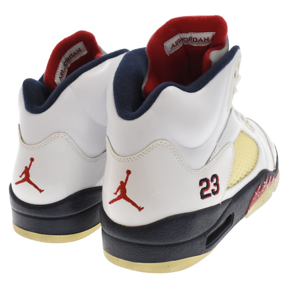 NIKE (ナイキ) AIR JORDAN 5 RETRO Olympic エア ジョーダン 5 レトロ オリンピック ハイカットスニーカー  136027-103 ホワイト US12/30cm - メルカリ