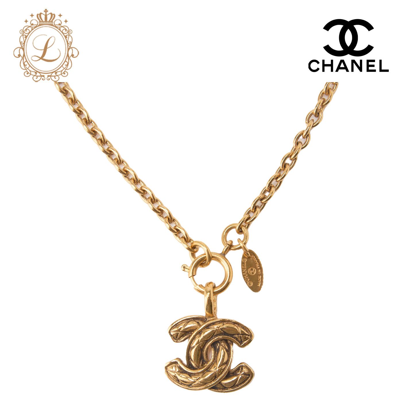 CHANEL シャネル ココマーク マトラッセ ネックレス GP ゴールド ゴールドメッキ ゴールド チェーン ネックレス イヤリング レディースイヤリング レディースバッグ ハイブランド