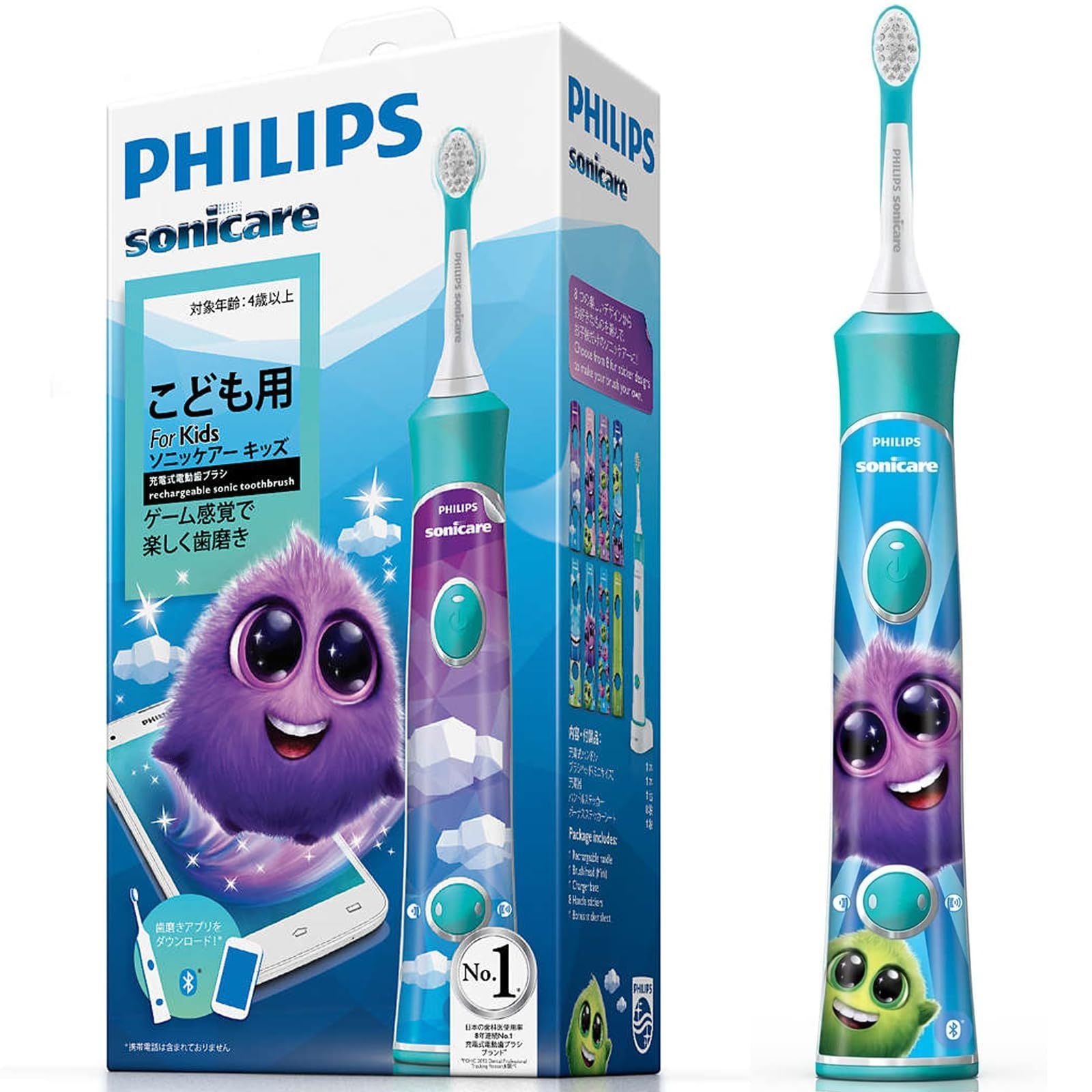 PHILIPS sonicare for kids(ミニ３歳〜) 替ブラシ ２本 - 電動歯ブラシ