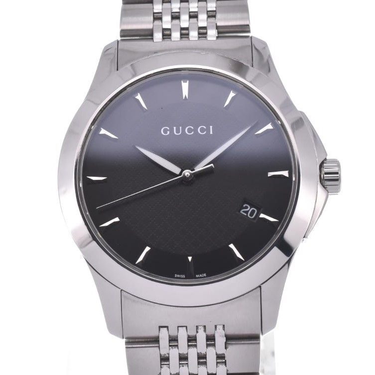 グッチ GUCCI 126.4/YA1264051 Gタイムレス デイト クォーツ メンズ O