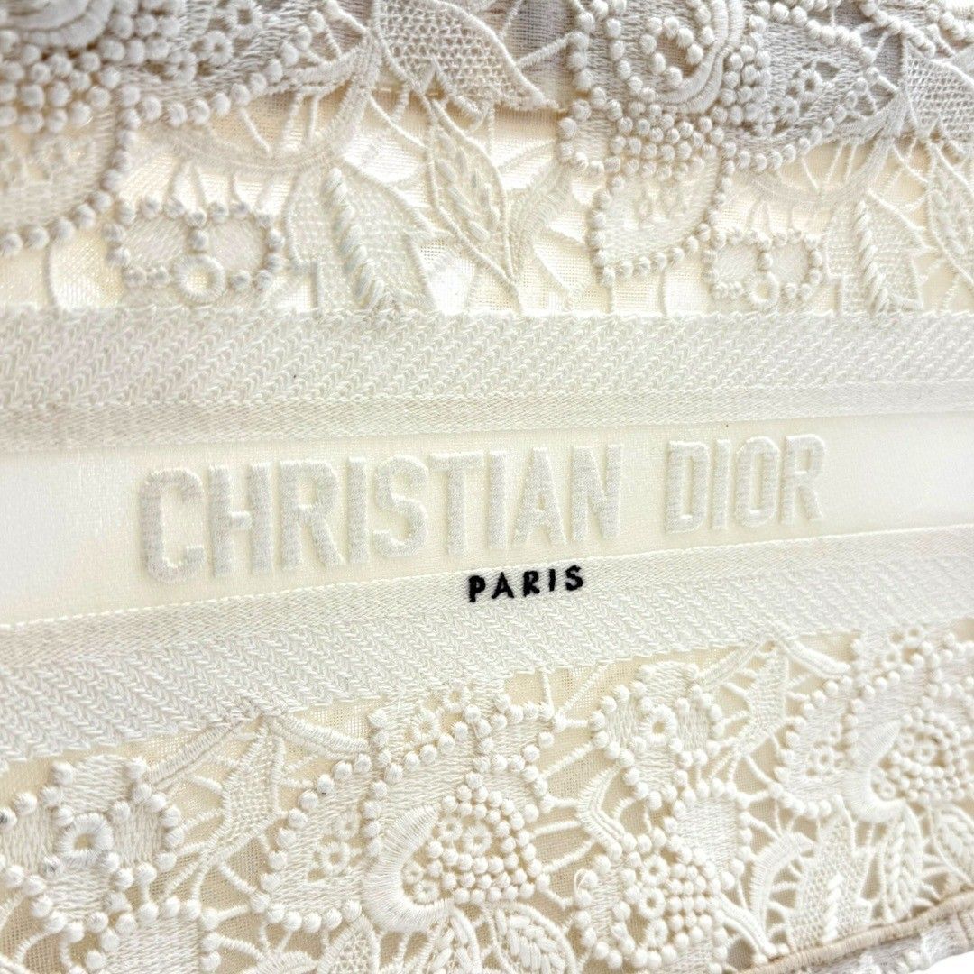 極美品】DIOR ディオール マクラメレース ブックトート スモール