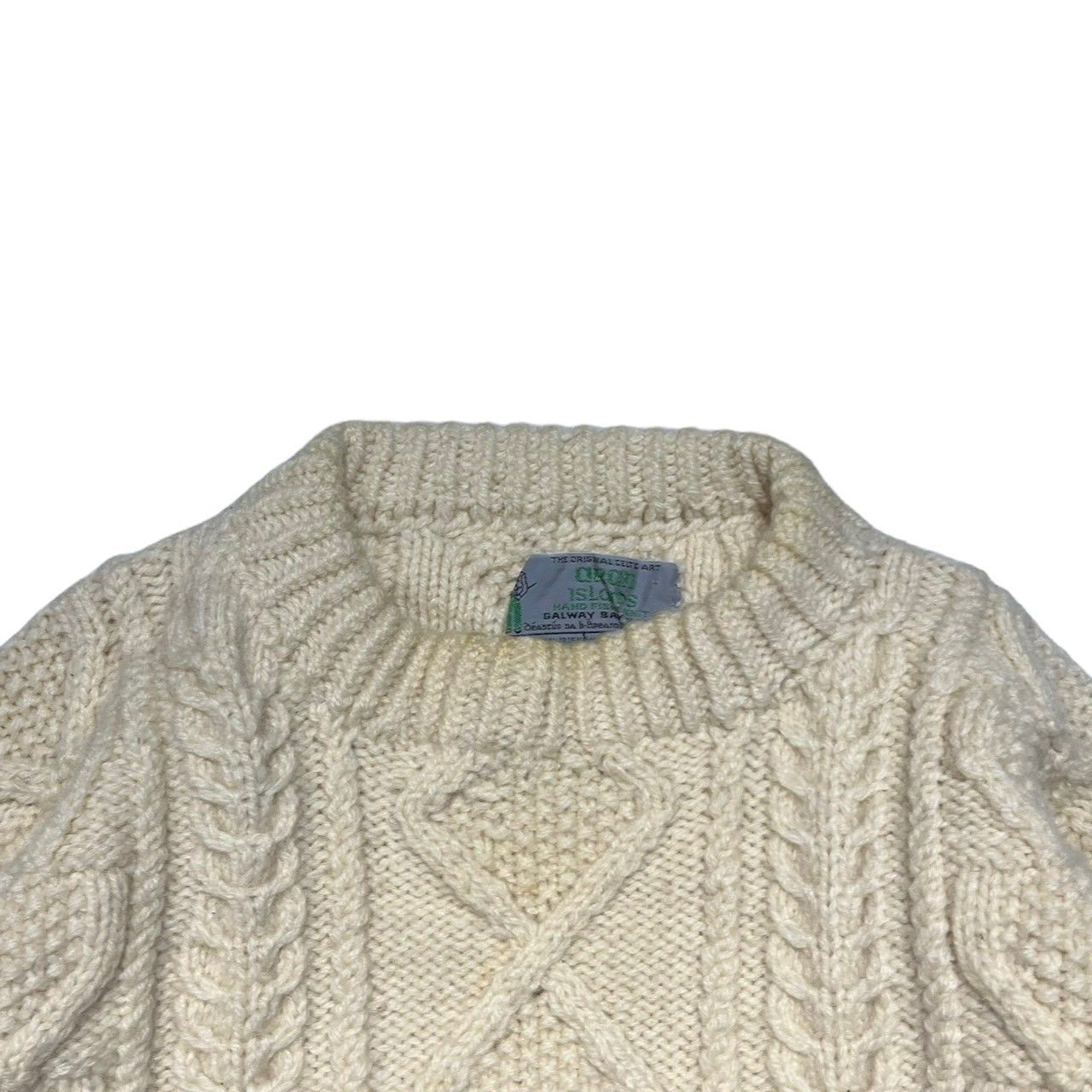 ARAN ISLANDS(アランアイランズ) 80's Aran Sweater アラン セーター 表記無し(S程度) アイボリー 80年代  ヴィンテージ フィシャーマン ニット - メルカリ