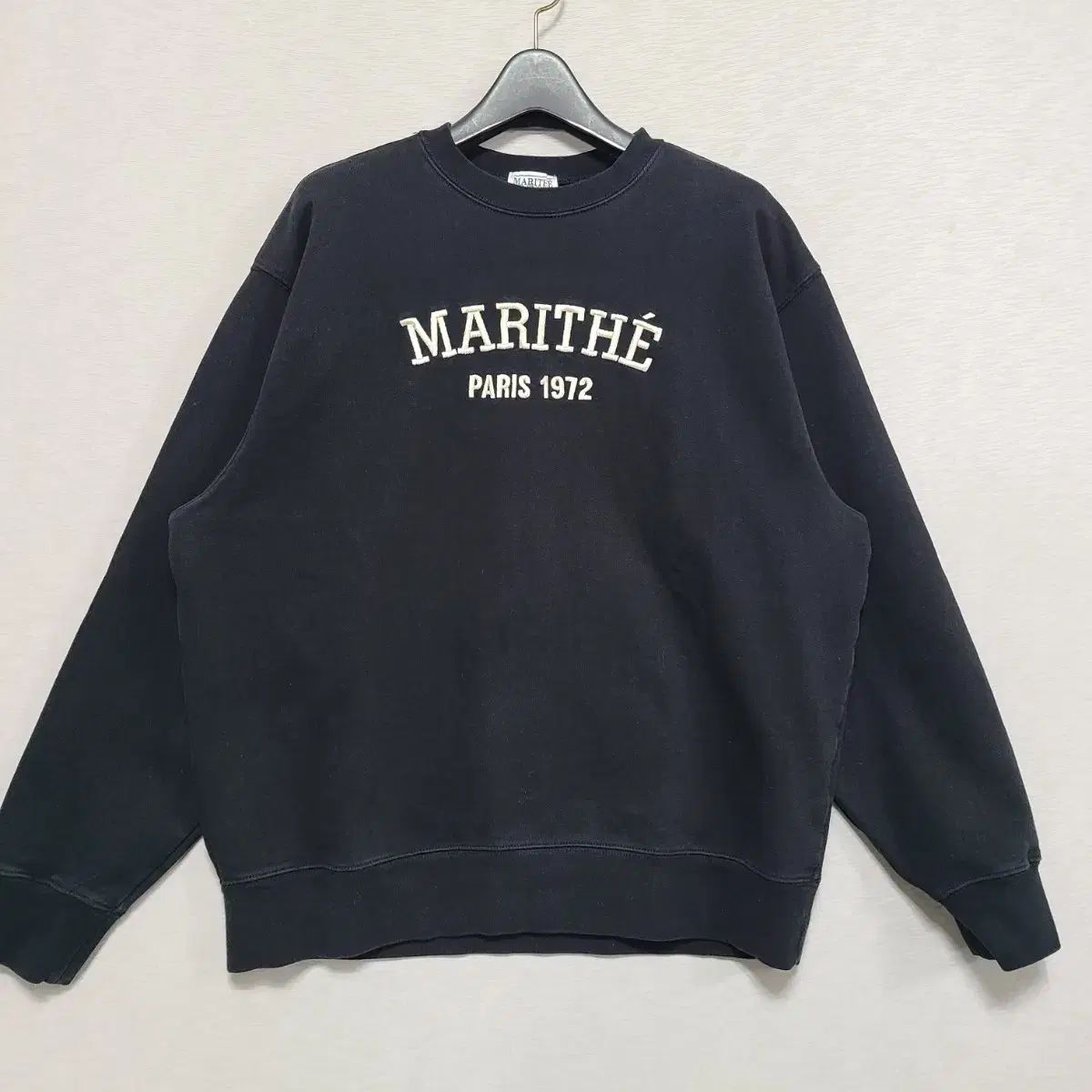 【雷市場（ポンジャン）商品韓国直送】 Marithe Francois Girbaud(マリテフランソワジルボー) 黒 裏毛 パーカー メンズ 95 ― 1120