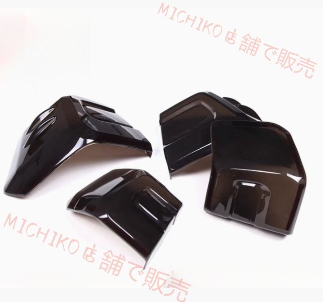 トヨタ ランドクルーザープラド 150系 後期 2017年ー ライトカバー テールランプカバー 外装ガーニッシュ4P スモーク ABS 傷防止