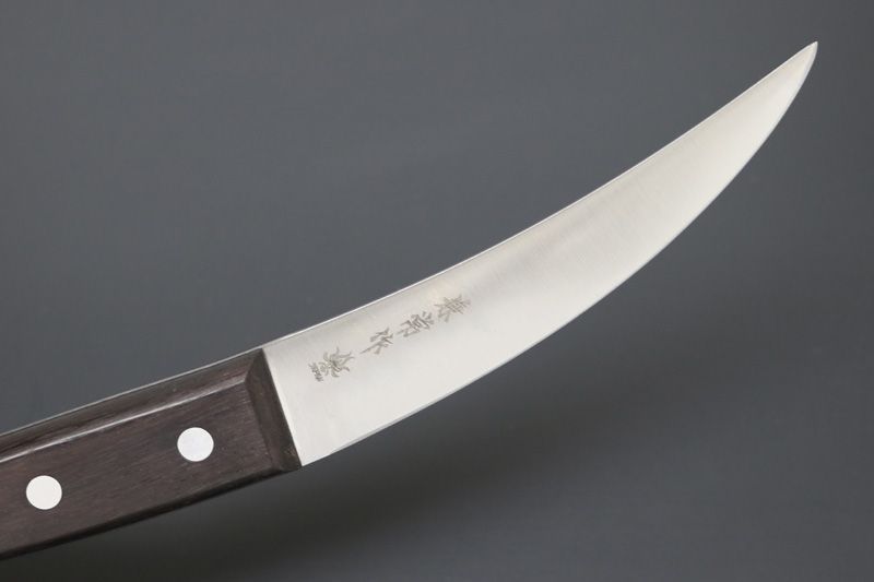 包丁 日本製 KC-337 関兼常作 全鋼 頭オトシ 150mm ローズウッド柄 肉捌き 肉処理業者 ジビエ 皮剥包丁 狩猟ナイフ サバキ包丁
