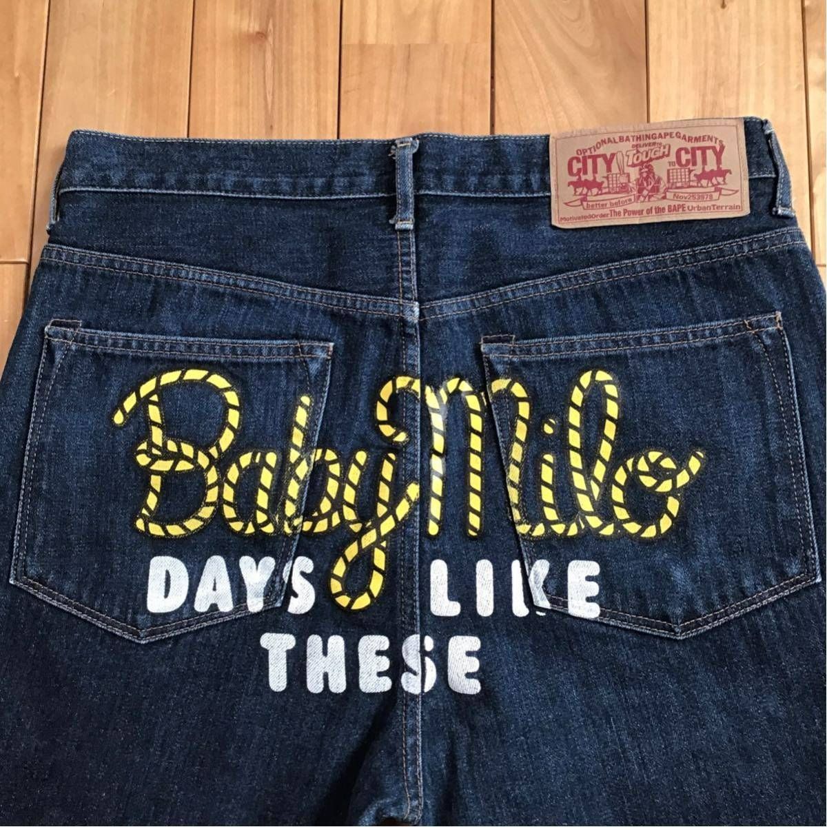 BAPE マイロ デニム パンツ Mサイズ a bathing ape BAPE milo denim pants エイプ ベイプ アベイシングエイプ  ジーンズ jeans NIGO - メルカリ