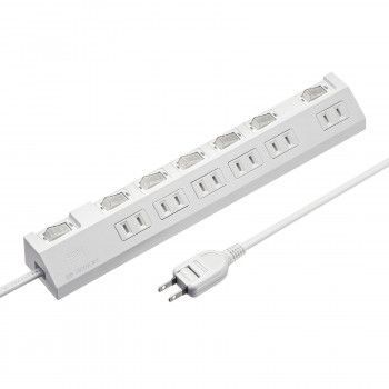 サンワサプライ 節電タップ 2P 6個口 3m ホワイト TAP-S30-3W