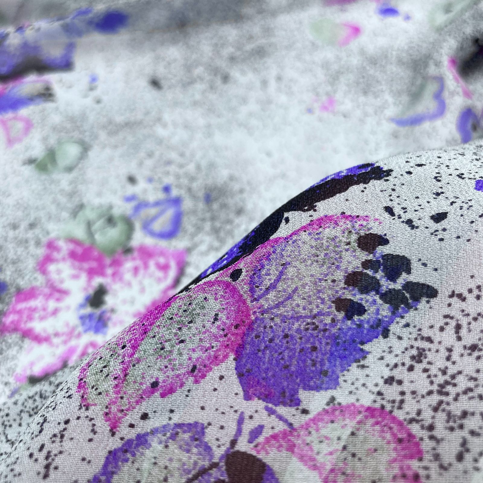 希少品＆1点のみ【#1632】シルクシフォンジョーゼット生地 約240  