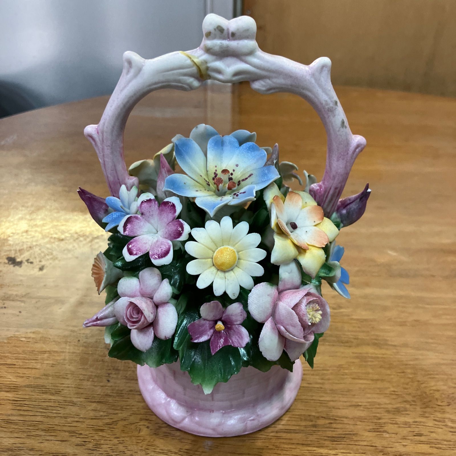 ※最終SALE※超希少！マリアンネフオタリ　サボテンの花　陶器置物アラビア イタリア製陶器 花の置物 フラワーオブジェ