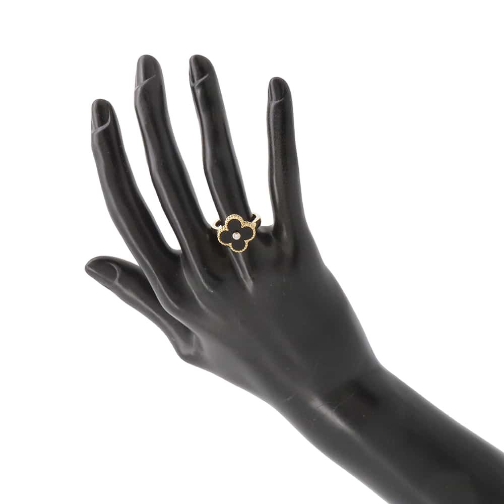 新品　ヴァンクリーフ＆アーペル ヴィンテージアルハンブラ オニキス リング48号 楽天市場】ヴァンクリーフ&アーペル リング ヴィンテージ アルハンブラ