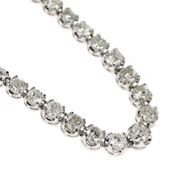 専用　k14WGダイヤモンドネックレス K14WG ダイヤモンド ネックレス 10.00ct テニス - メルカリ