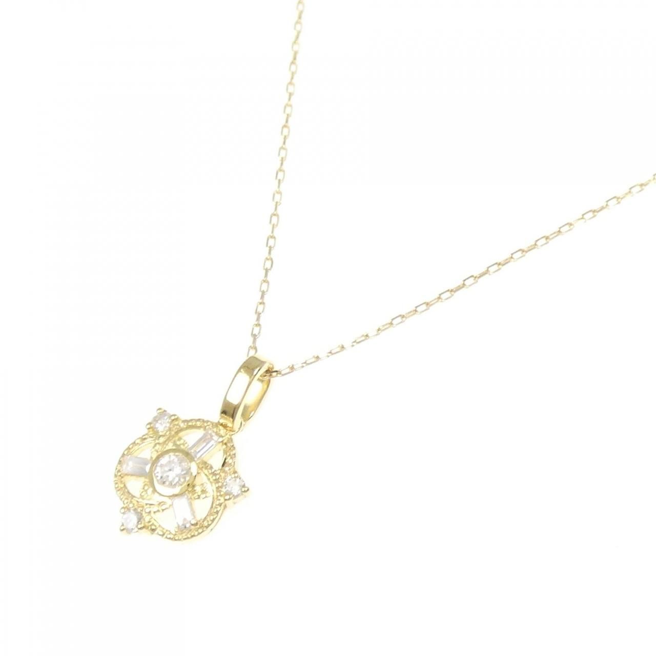 K18YG/K10YG ダイヤモンド ネックレス 0.11CT - メルカリ