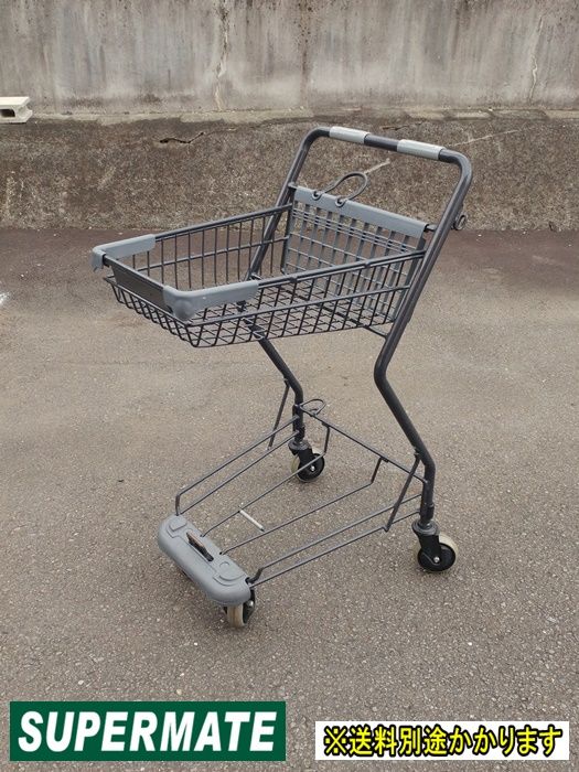 【送料込激安】ショッピングカート5台セット　スーパーメイト 管理No.4 スーパーメイト カゴ三個載せショッピングカート TC-A30MW-L 1