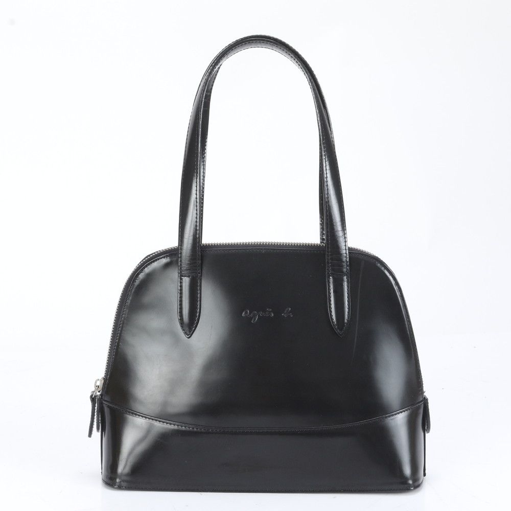 【美品】agnes b. KS04 2Way レザー　ハンドバッグ　黒 agnes b. - アニエスベー／agnes b. バッグ ハンドバッグ 鞄