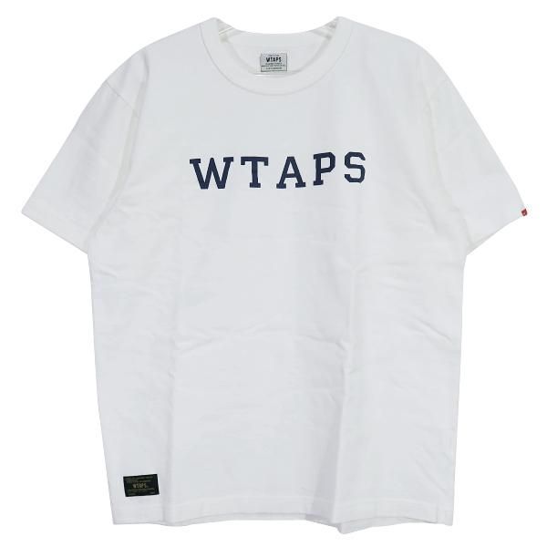 WTAPS ダブルタップス Tシャツ 17SS DESIGN SS/COLLEGE.TEE.COTTON.LOOPWHEEL 171ATDT-CSM04 デザイン ショートスリーブ カレッジロゴ ホワイト