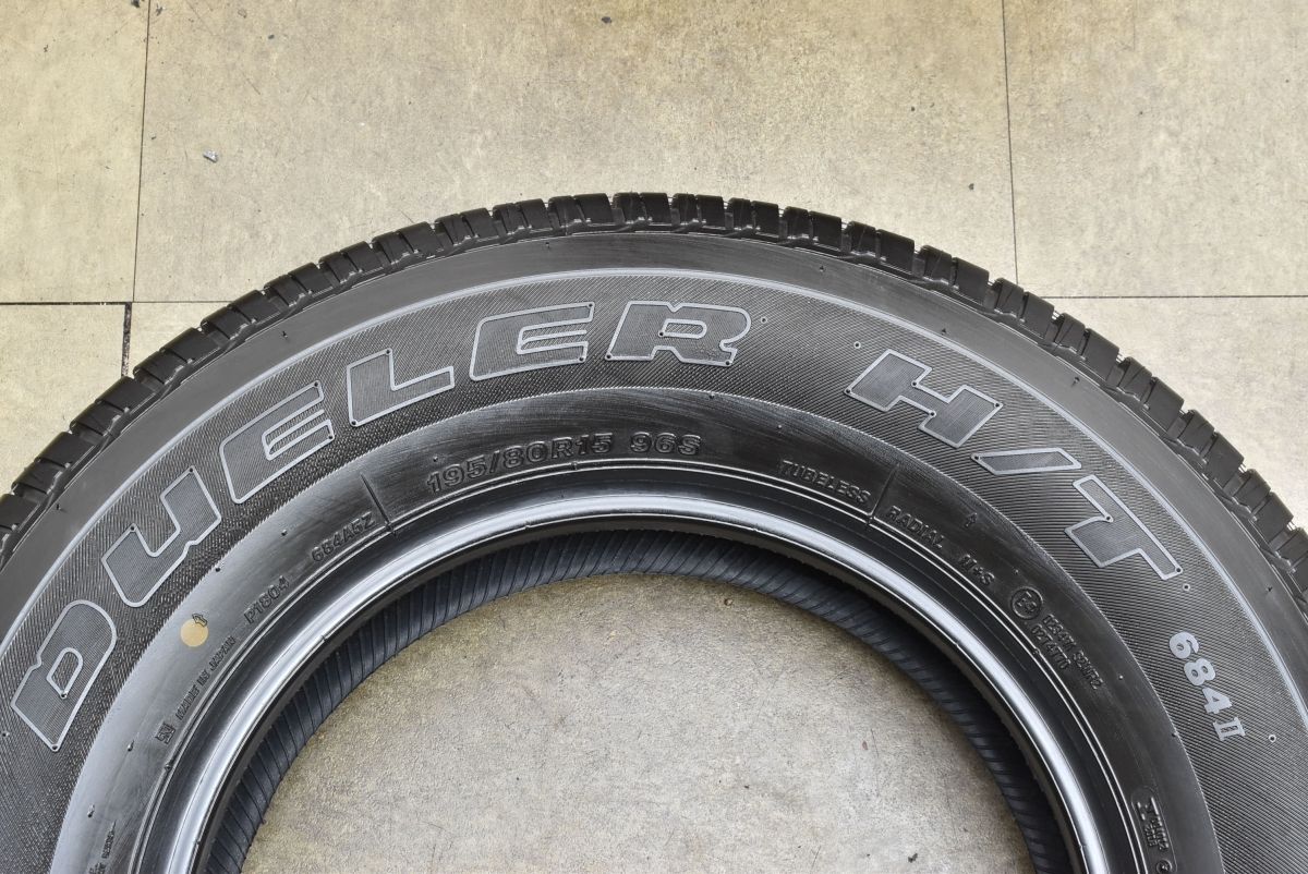 2021年製 バリ溝】ブリヂストン デューラー H/T 684Ⅱ 195/80R15 96S 4