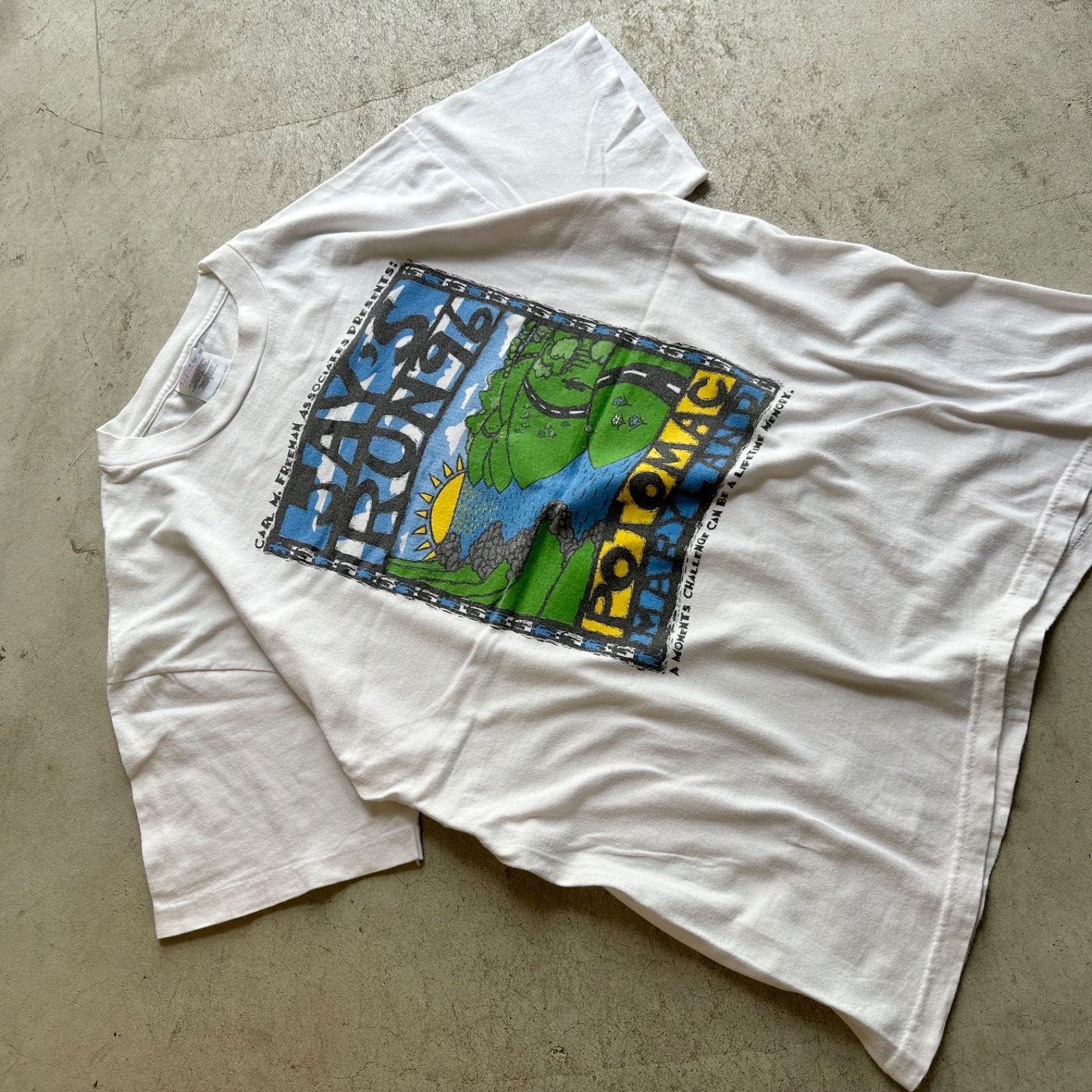 90s JAY S RUN 96 Hanesタグ L 袖シングル 裾ダブル スポンサー