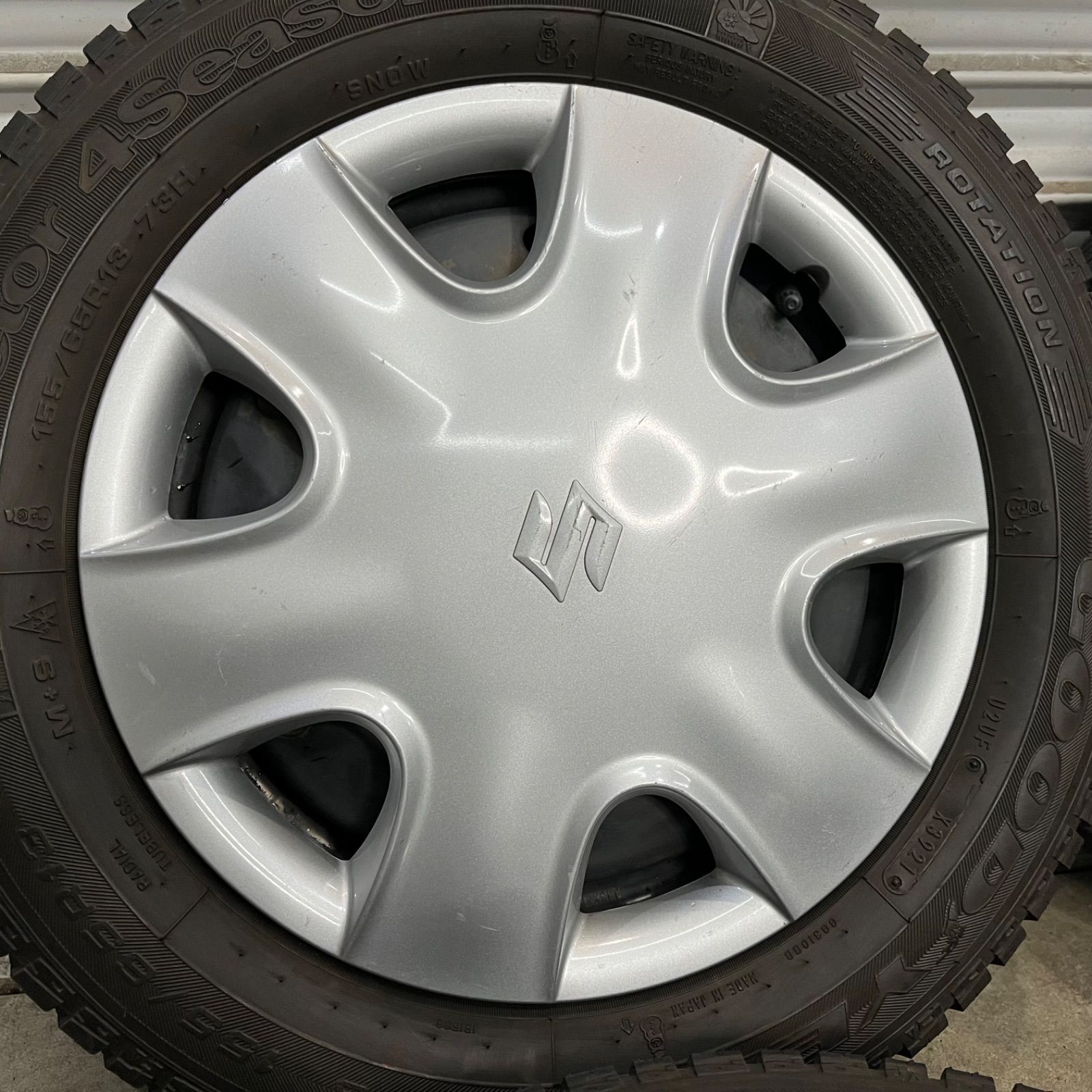 21年 155 65R13 グッドイヤー ベクターフォーシーズンズ スズキ MRワゴン ワゴンR パレット オールシーズンタイヤ