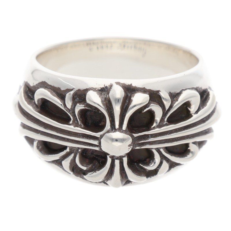 クロムハーツ FLRL CRS フローラルクロス シルバーリング メンズ 18号