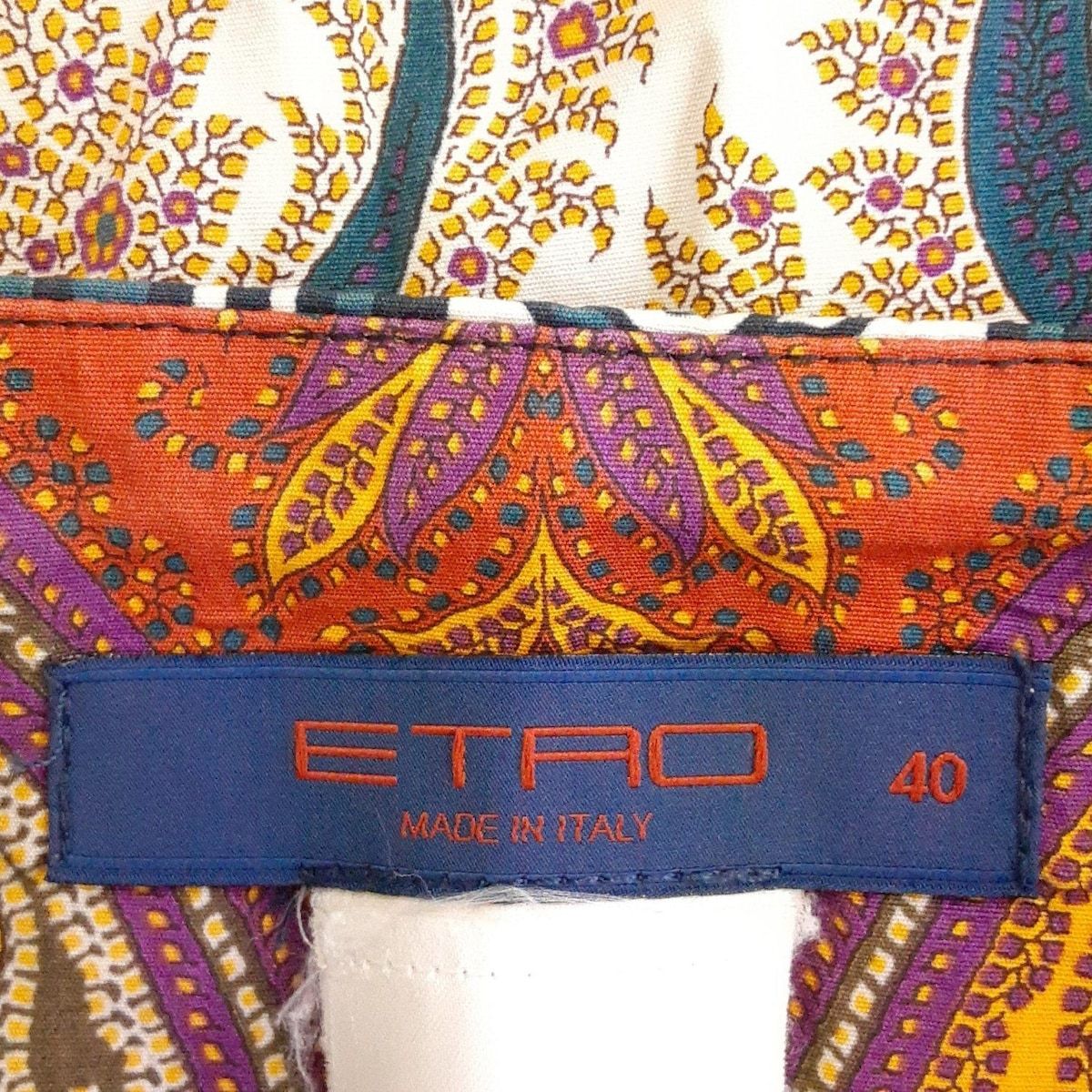 ETRO(エトロ) スカート サイズ40 M レディース - ネイビー×カーキ