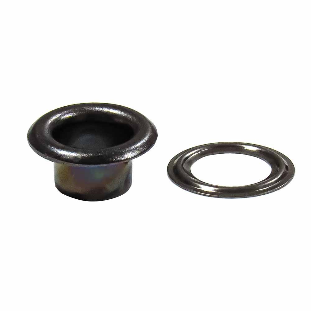 ハトメ 7mm 黒ニッケル ファミリーツール(FAMILY イチネンアクセス 黒ニッケルPeacock｜製品紹介 ハトメ 500#500 7mm ブラック 黒ニッケル 120セット入 座金付（本体 座金 各120） 外径 7.0mm 内径 6.5mm 傘径 11.5mm 高 6mm 真鍮 黒ニッケルメッキ 足長 6mm はとめ ハトメ 補強 服飾雑貨 靴 紐穴 パーツ