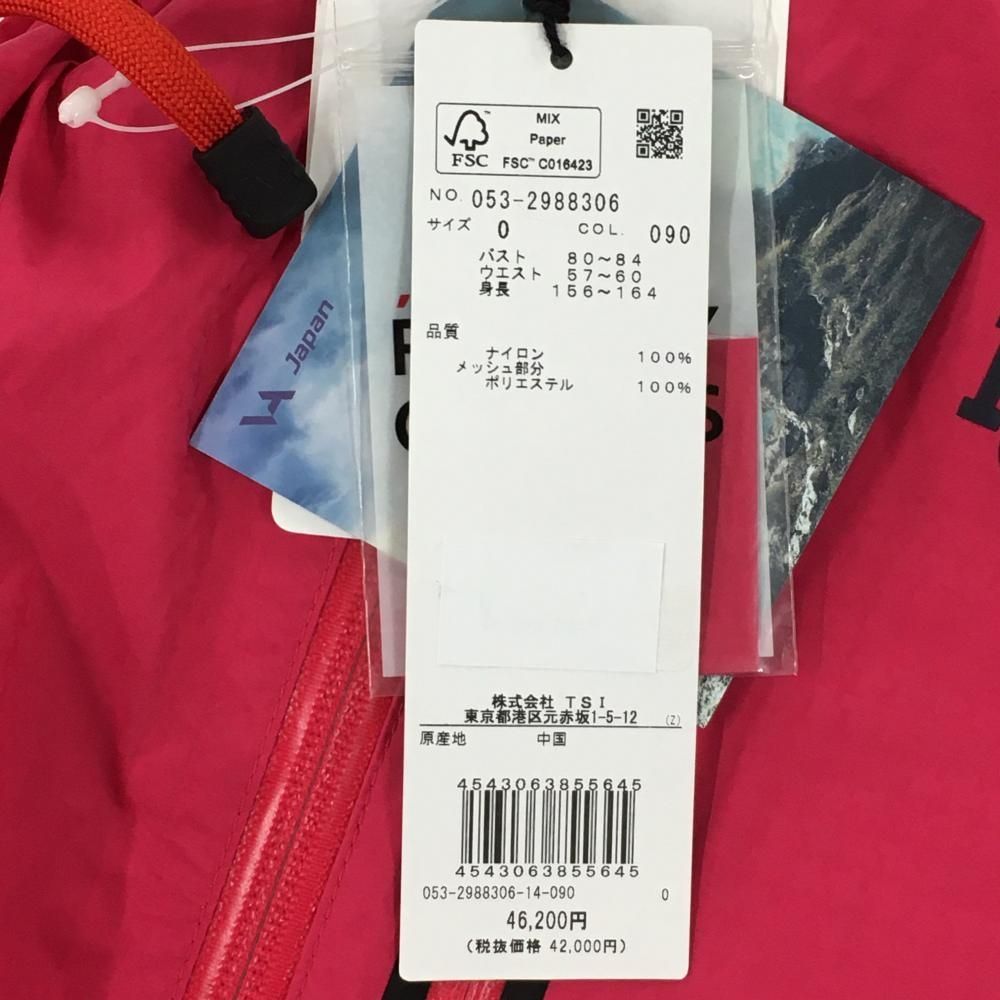 新品】パーリーゲイツ 2WAYレインワンピース ピンク×ネイビー 地模様