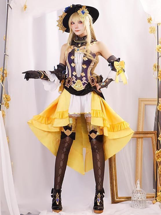 106原神 ナヴィア コスプレ セット ウィッグ 三分妄想 原神 コスプレ