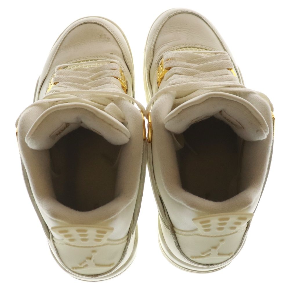 ナイキ エアジョーダン4 ホワイト ＆ ゴールド25cm 新品未使用 NIKE (ナイキ) WMNS AIR JORDAN 4 RETRO WHITE & GOLD