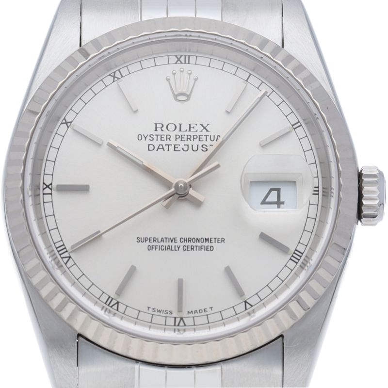 中古 ロレックス ROLEX 16234 U番(1997年頃製造) ホワイト メンズ  