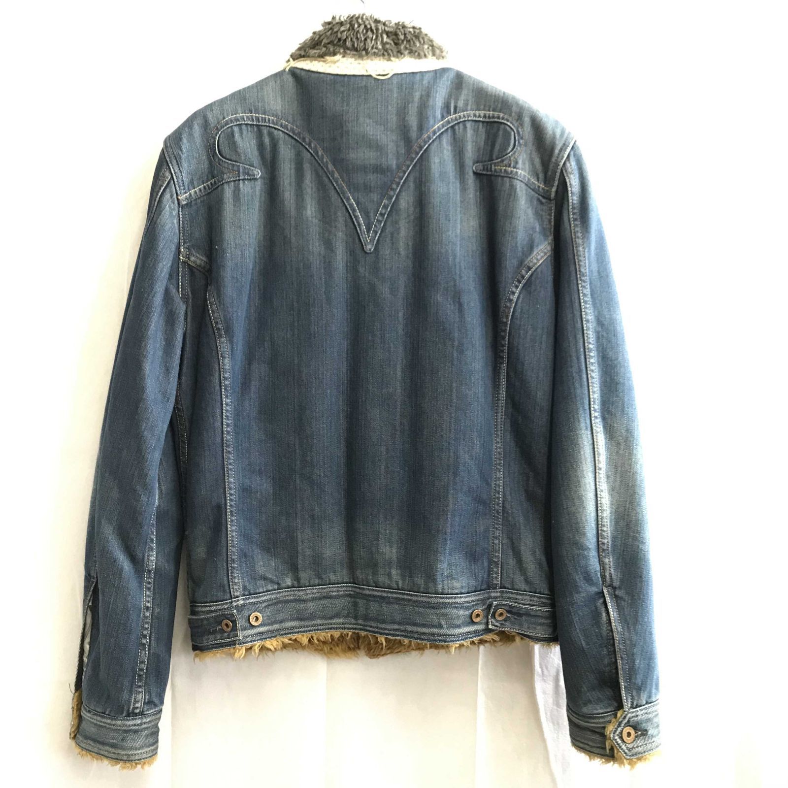 DIESEL ライダースジャケット 00E8F206010 裏ボア デニム