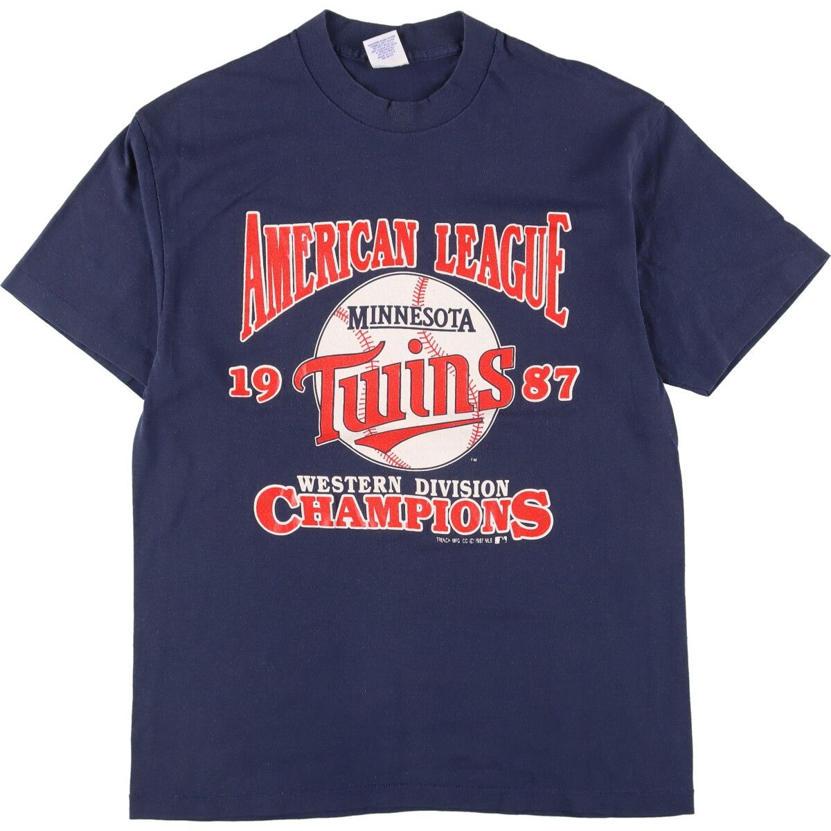 古着 80年代 TRENCH MLB MINNESOTA TWINS ミネソタツインズ スポーツプリントTシャツ USA製 レディースL相当 ヴィンテージ /eaa575914 古着 80年代 TRENCH MLB MINNESOTA TWINS ミネソタツインズ スポーツ