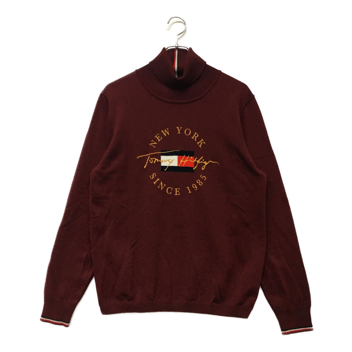 中古 メンズ トミーヒルフィガーゴルフ TOMMY HILFIGER GOLF セーター L エンジ ワインレッド系 タートルネック