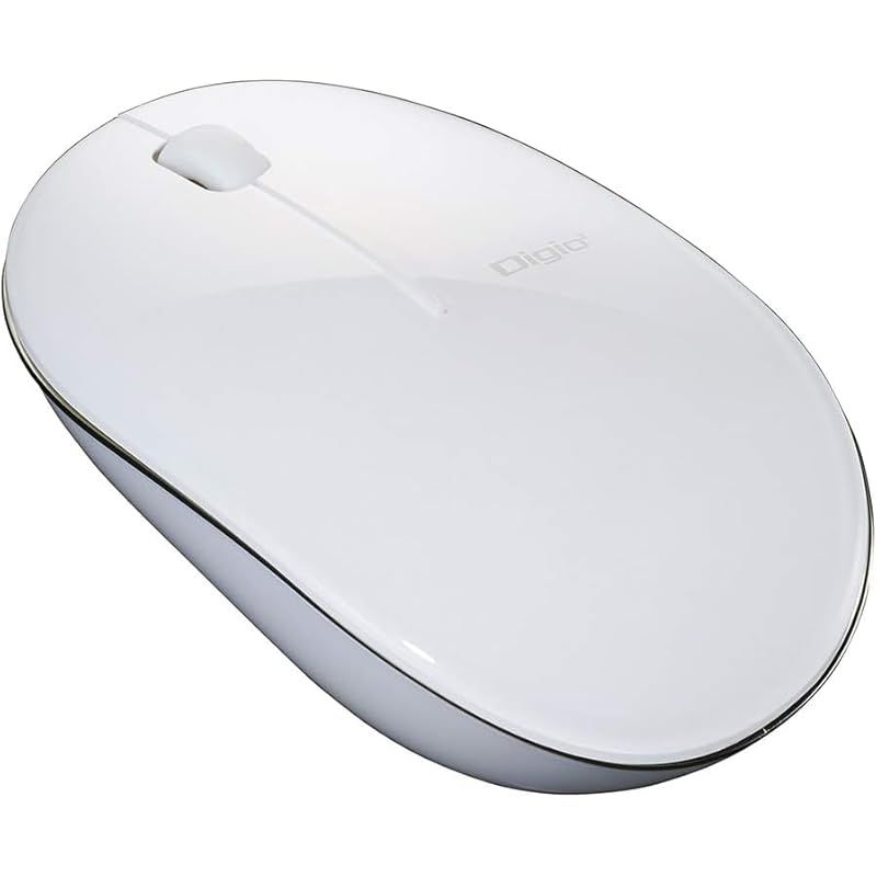 Digio2 Bluetooth マウス 薄型 3ボタンBlue LED ホワイト MUS-BKT154NW