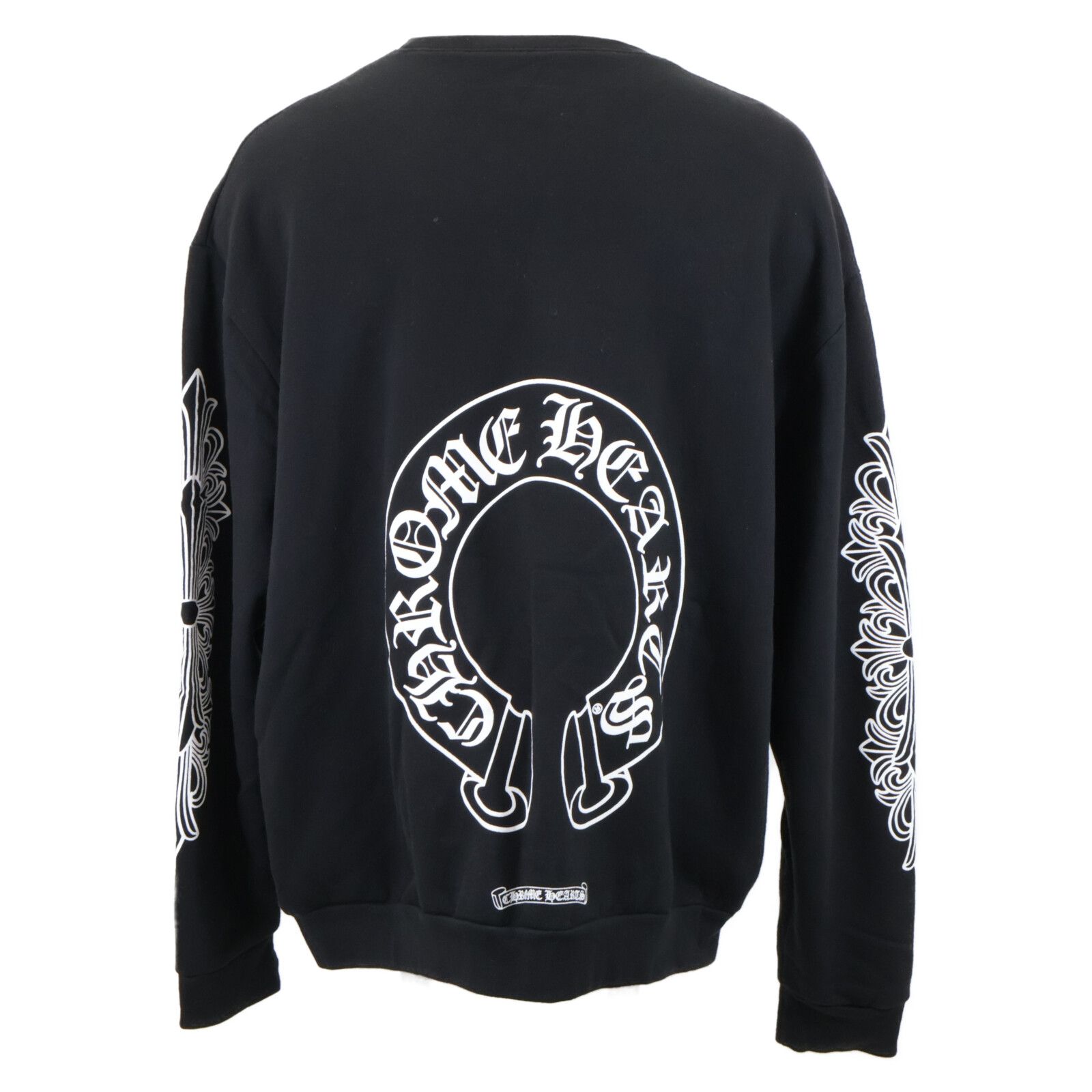 クロムハーツ クルーネック ホースシュー プリント スウェット トレーナー XL CHROME HEARTS クロムハーツ HORSE SHOE CREW NECK SWEAT アーム