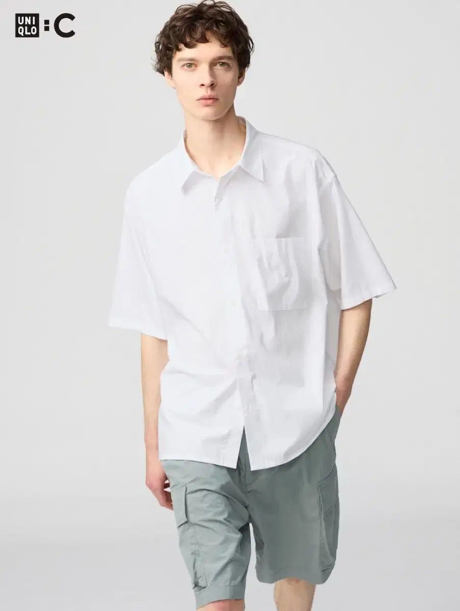 UNIQLO ユニクロ C コットン フォルレーネ 半袖 シャツ L
